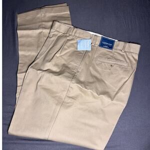 Land's End Men's 48 Traditional Fit Pleated Kaki Pants